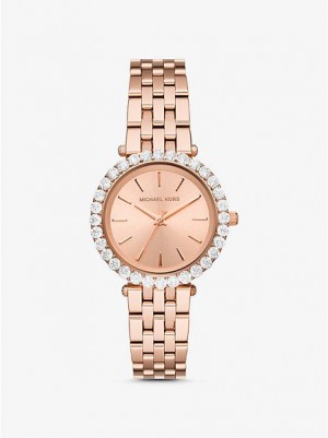 Michael Kors Darci Pave Naisten Kellot Pinkki Kultaiset | 920374-JLS