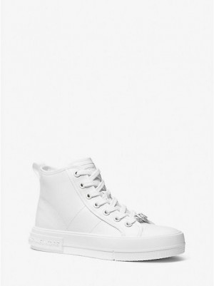 Michael Kors Evy Nahkaiset Naisten High Top Sneakers Valkoinen | 190724-BKG