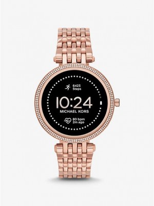 Michael Kors Gen 5e Darci Pave Smart Miesten Kellot Pinkki Kultaiset | 078564-NZH