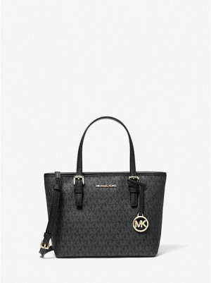 Michael Kors Jet Set Travel Extra-small Logo Naisten Kangaskassit Mustat | 320147-HVA