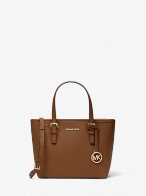 Michael Kors Jet Set Travel Extra-small Saffiano Nahkaiset Naisten Kangaskassit Ruskea | 370459-CJL