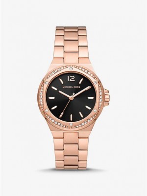 Michael Kors Lennox Pave Naisten Kellot Pinkki Kultaiset | 168493-WZR