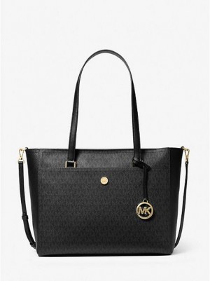 Michael Kors Maisie Large Logo 3-in-1 Naisten Kangaskassit Mustat | 106384-BIO