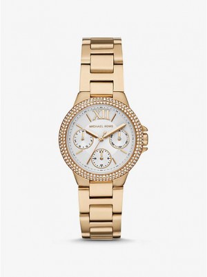 Michael Kors Mini Camille Pave Naisten Kellot Kultaiset | 541270-ZPG