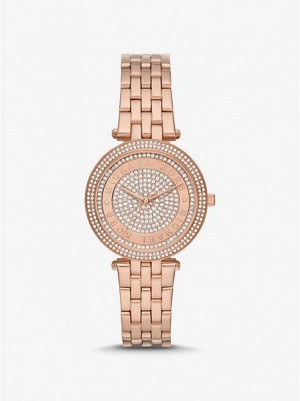 Michael Kors Mini Darci Pave Naisten Kellot Pinkki Kultaiset | 291756-MUF