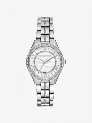 Michael Kors Mini Lauryn Pave Naisten Kellot Hopea | 731284-IWZ