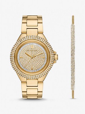 Michael Kors Oversized Camille Pave Naisten Kellot Kultaiset | 579034-GDP