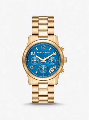 Michael Kors Runway Naisten Kellot Kultaiset | 082314-BUD