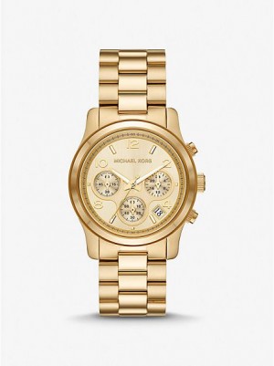 Michael Kors Runway Naisten Kellot Kultaiset | 947821-NRF