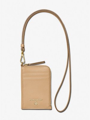 Michael Kors Small Jet Set Charm Nahkaiset Lanyard Naisten Korttikotelo Ruskea | 617089-VDI