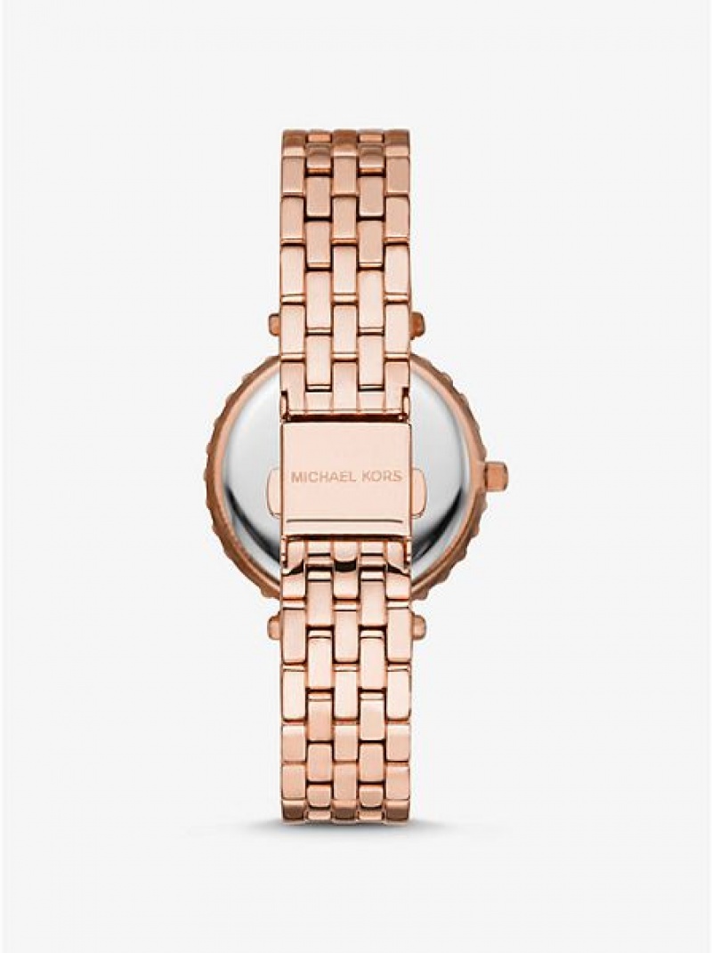 Michael Kors Darci Pave Naisten Kellot Pinkki Kultaiset | 920374-JLS