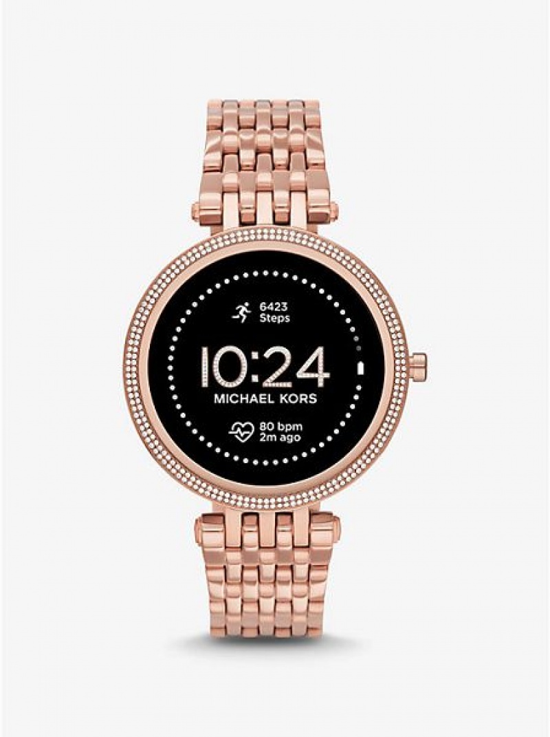 Michael Kors Gen 5e Darci Pave Smart Miesten Kellot Pinkki Kultaiset | 078564-NZH