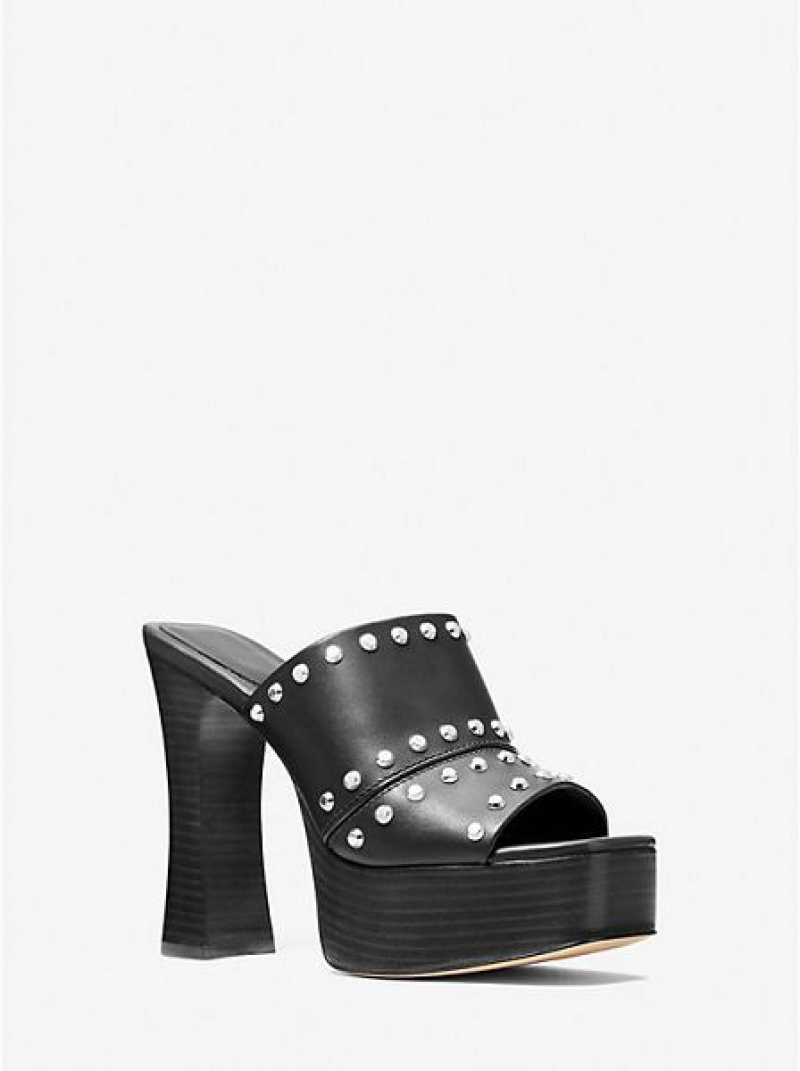 Michael Kors Jagger Studded Naisten Platform Sandaalit Mustat | 123780-WPE