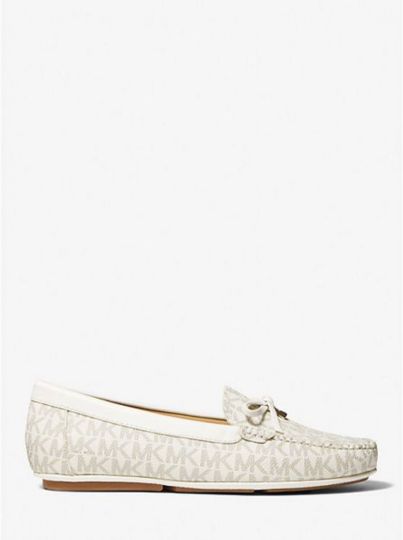 Michael Kors Juliette Logo Naisten Loafers Vaaleankeltainen | 017235-KHO