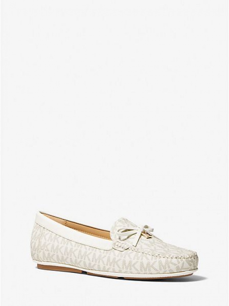 Michael Kors Juliette Logo Naisten Loafers Vaaleankeltainen | 017235-KHO