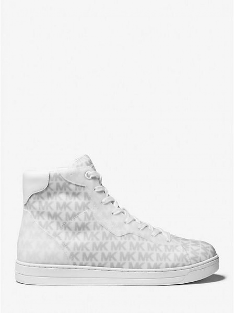 Michael Kors Keating Logo Miesten High Top Sneakers Valkoinen | 432987-RXO