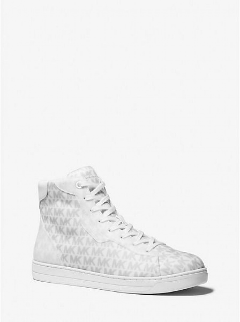 Michael Kors Keating Logo Miesten High Top Sneakers Valkoinen | 432987-RXO