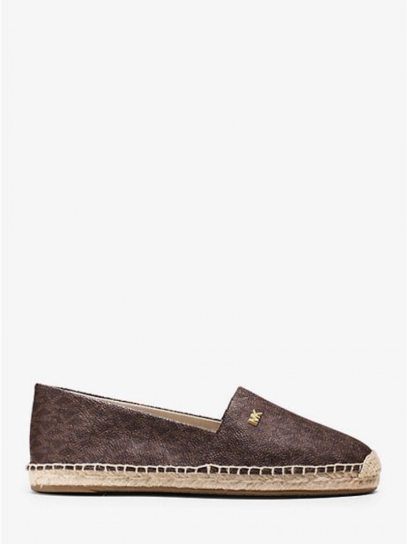 Michael Kors Kendrick Logo Slip-on Naisten Espadrille Ruskea | 109724-DQU