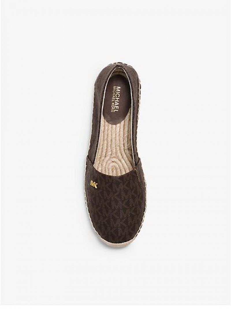 Michael Kors Kendrick Logo Slip-on Naisten Espadrille Ruskea | 109724-DQU