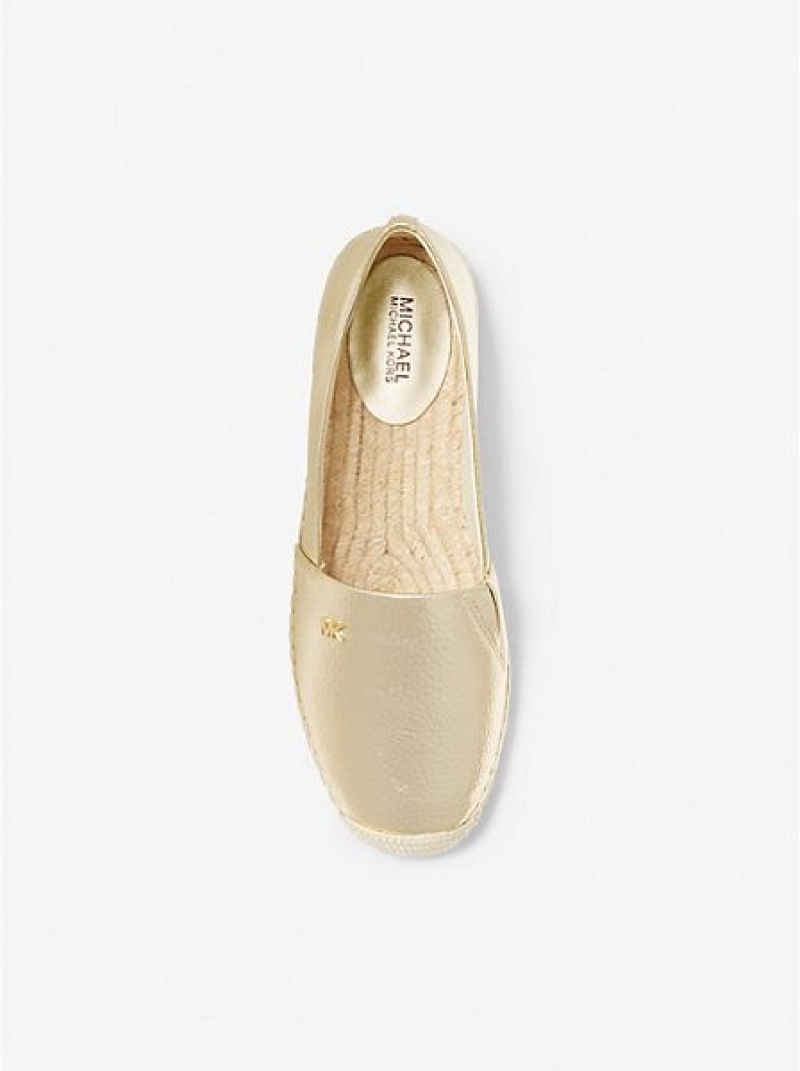 Michael Kors Kendrick Metallic Faux Pebbled Nahkaiset Naisten Espadrille Kultaiset | 081745-FYN