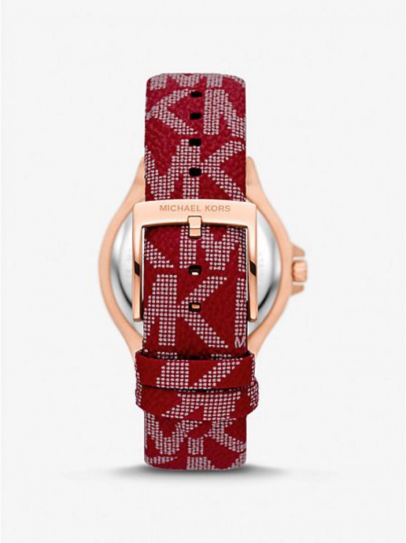 Michael Kors Lennox Pave And Logo Naisten Kellot Pinkki Kultaiset | 513947-PKW