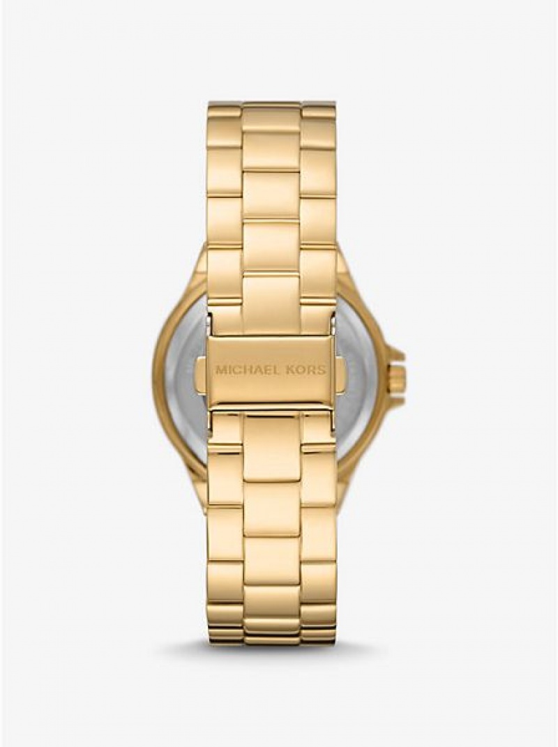 Michael Kors Lennox Pave Logo Naisten Kellot Kultaiset | 360421-LQY