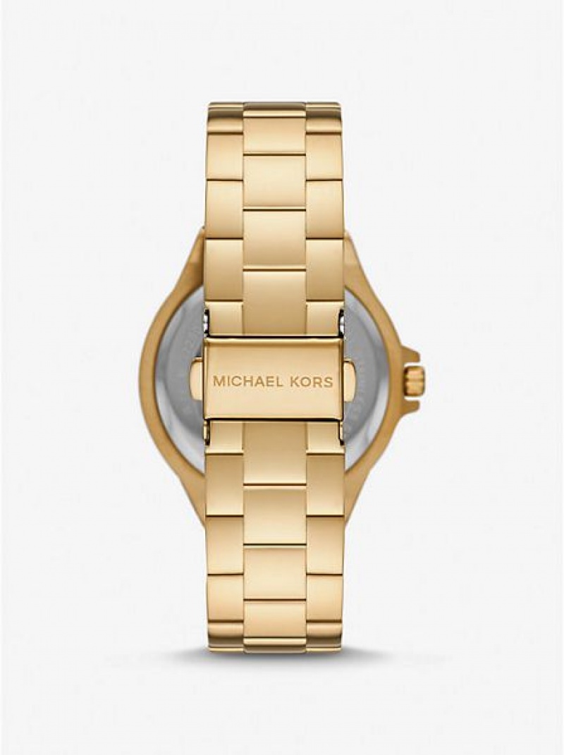 Michael Kors Lennox Pave Logo Naisten Kellot Kultaiset | 083561-USY