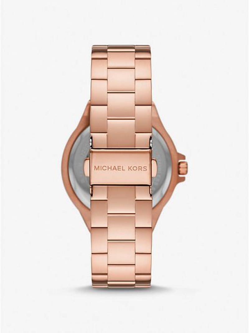 Michael Kors Lennox Pave Logo Naisten Kellot Pinkki Kultaiset | 950872-OXY