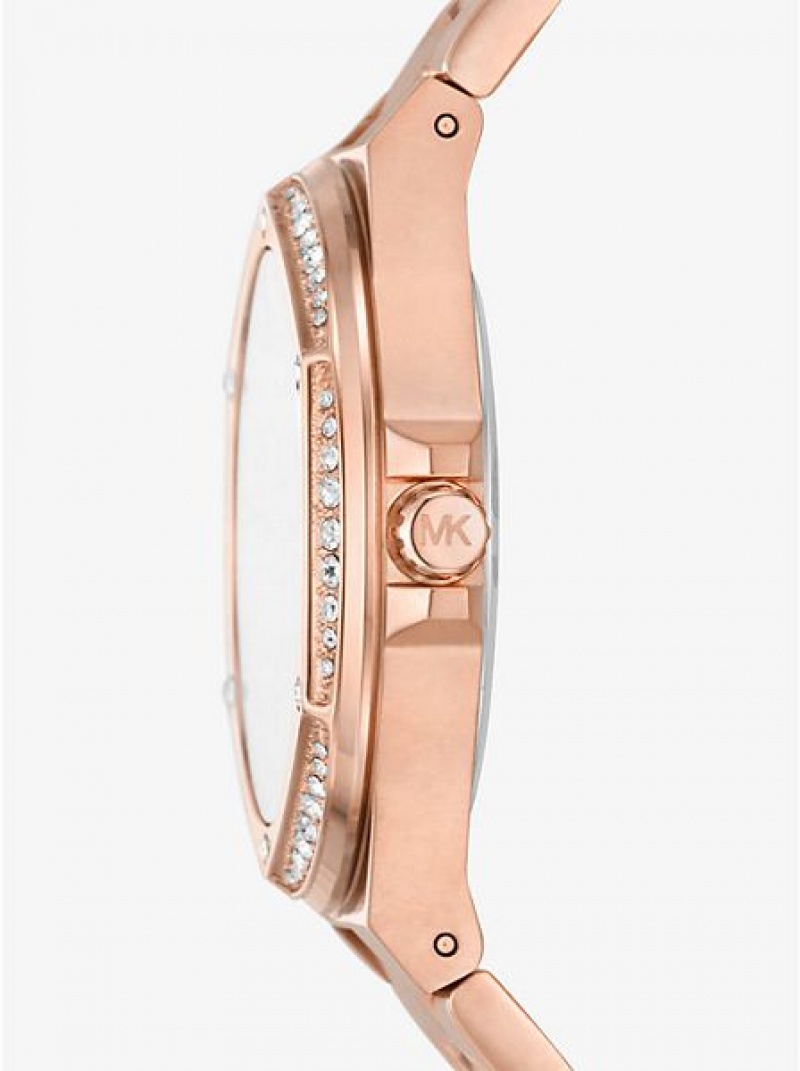 Michael Kors Lennox Pave Naisten Kellot Pinkki Kultaiset | 168493-WZR