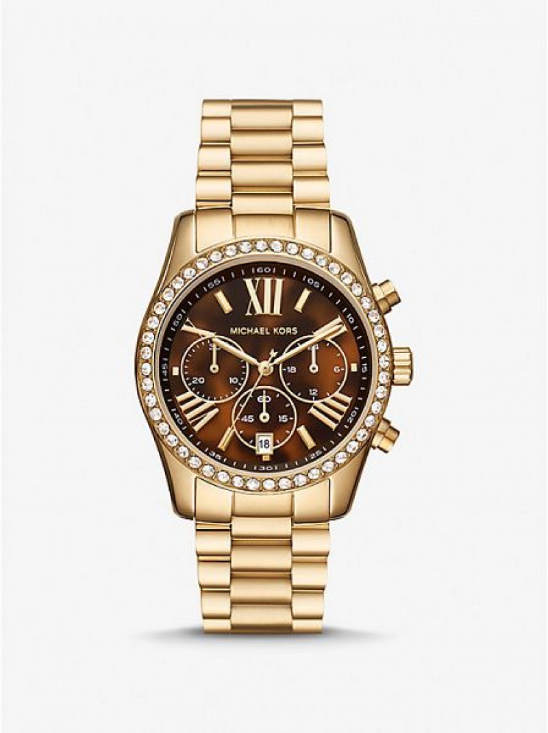 Michael Kors Lexington Pave Naisten Kellot Kultaiset | 620897-UJW