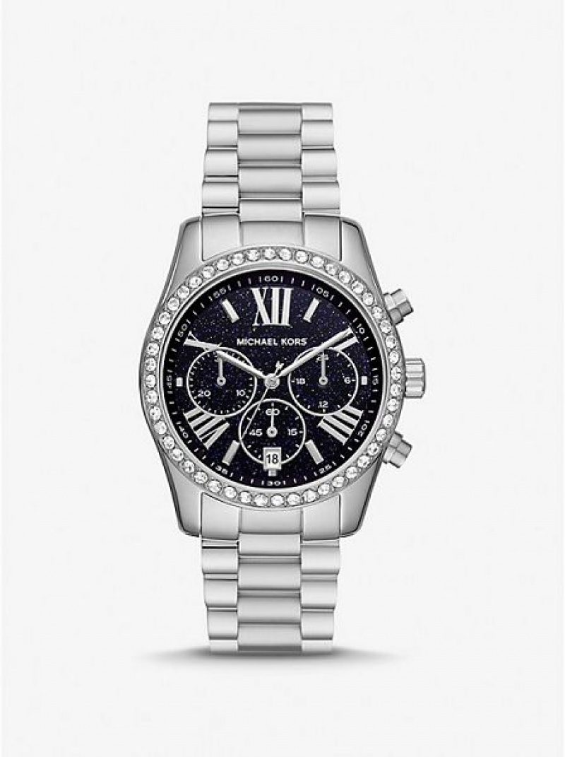 Michael Kors Lexington Pave Naisten Kellot Hopea | 397682-JCZ