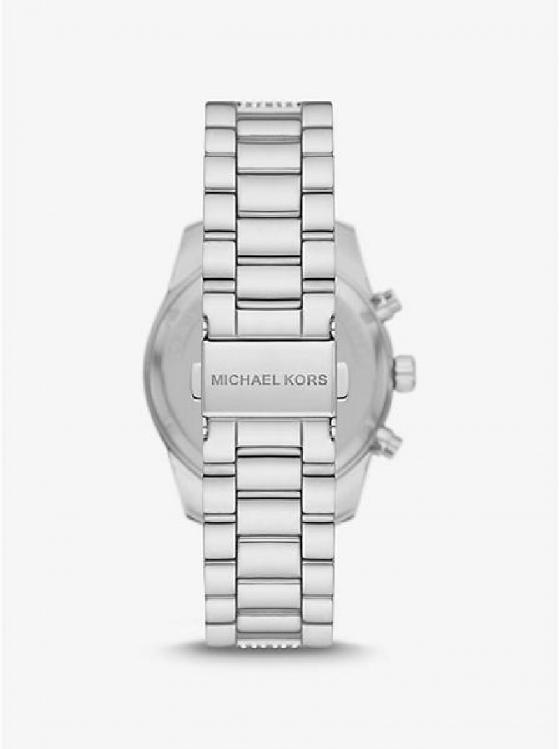 Michael Kors Lexington Pave Naisten Kellot Hopea | 924675-ISB