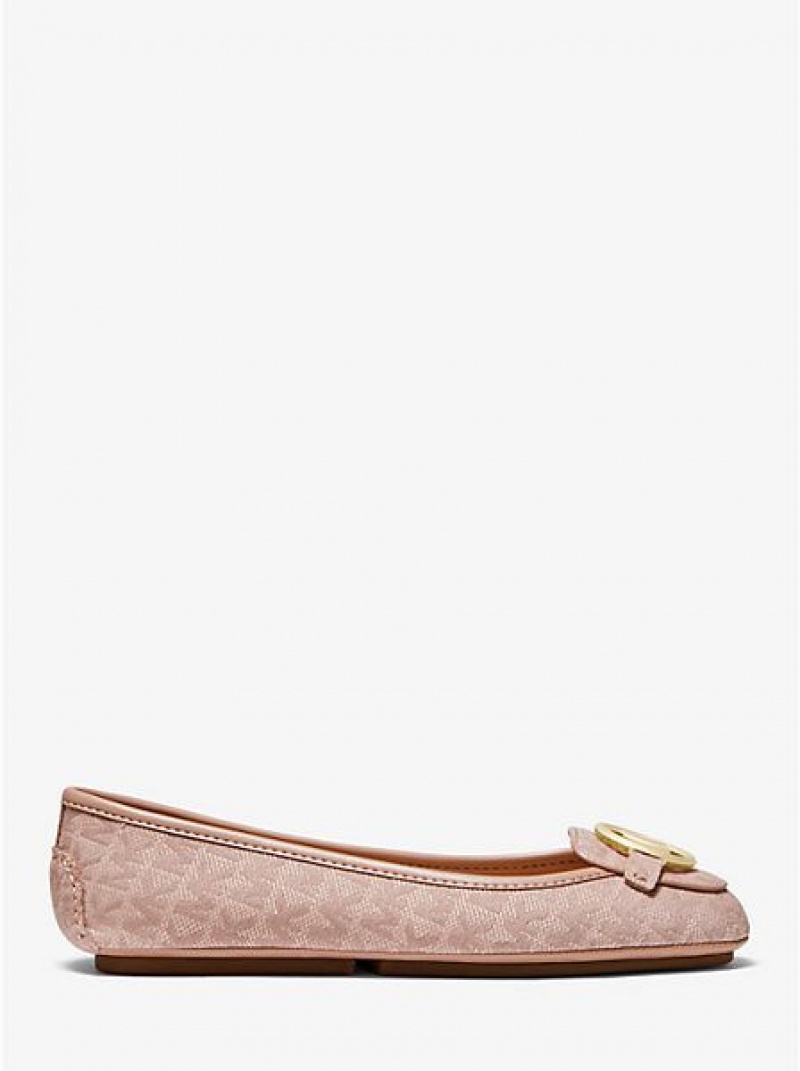 Michael Kors Lillie Logo Jacquard Naisten Mokkasiinit Pinkki | 631079-GHM