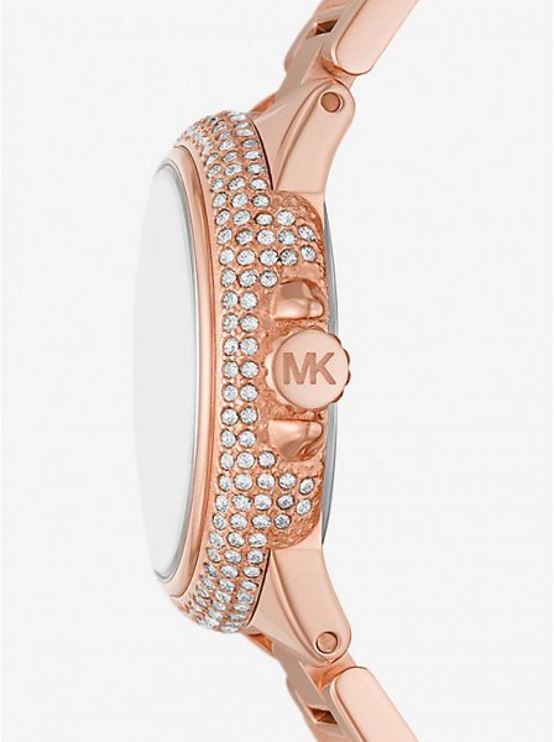 Michael Kors Mini Camille Pave Naisten Kellot Pinkki Kultaiset | 710285-TGA