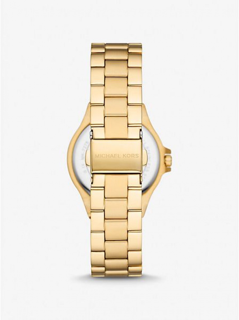 Michael Kors Mini Lennox Pave Naisten Kellot Kultaiset | 529180-GJN