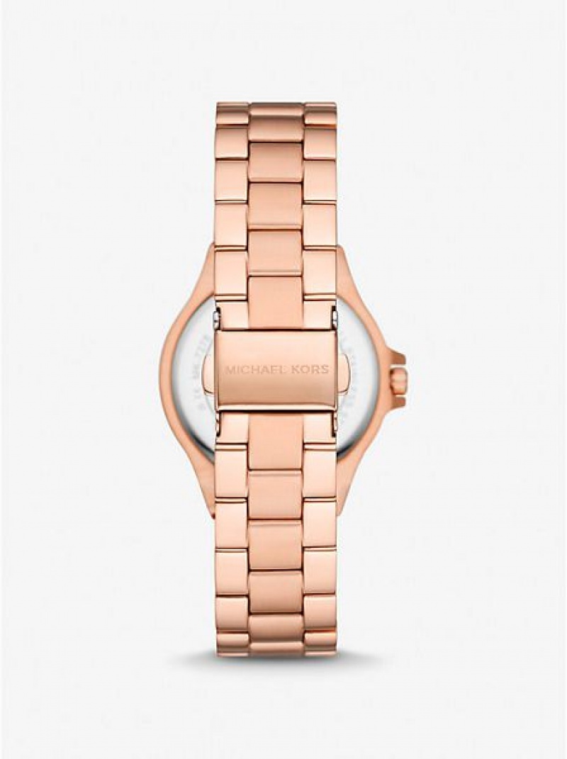 Michael Kors Mini Lennox Pave Naisten Kellot Pinkki Kultaiset | 054231-QJR