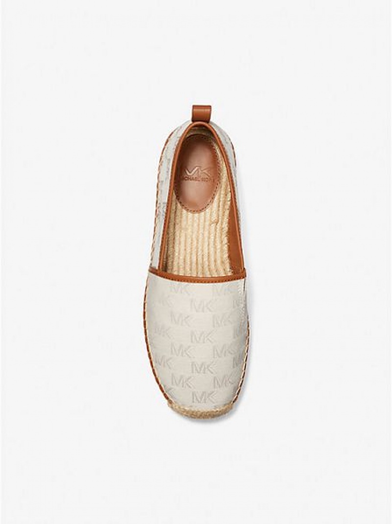 Michael Kors Owen Logo Jacquard Miesten Espadrille Beige | 491532-IMP