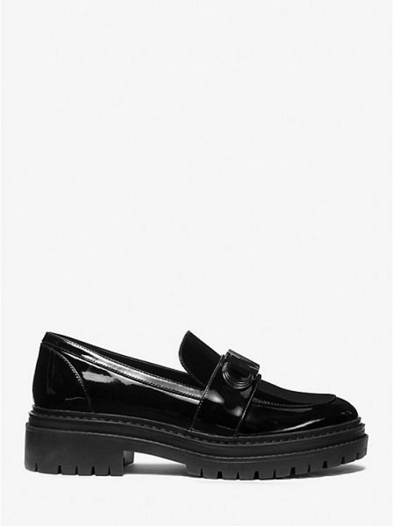 Michael Kors Parker Nahkaiset Naisten Loafers Mustat | 712489-LYT