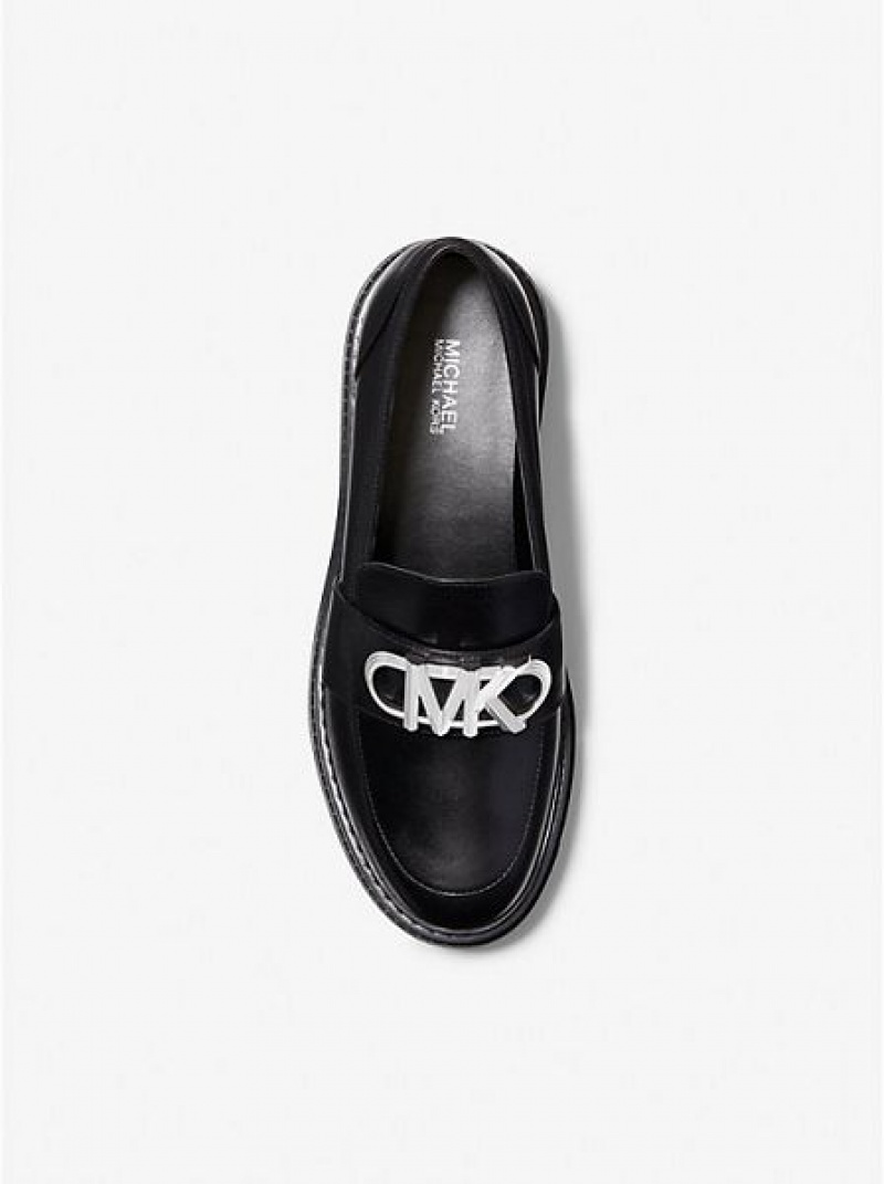 Michael Kors Parker Nahkaiset Naisten Loafers Mustat | 180542-PMG