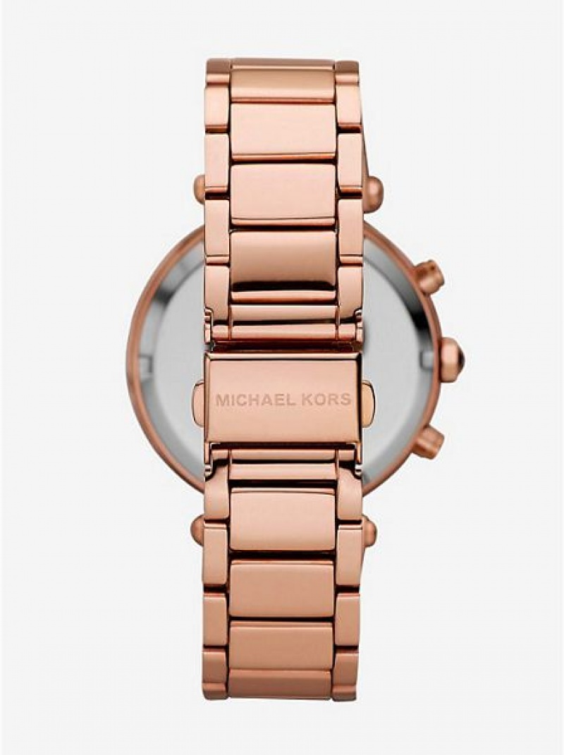 Michael Kors Parker Naisten Kellot Pinkki Kultaiset | 816792-ETW