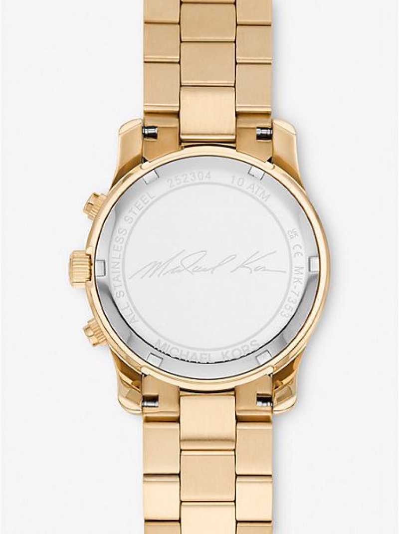 Michael Kors Runway Naisten Kellot Kultaiset | 082314-BUD