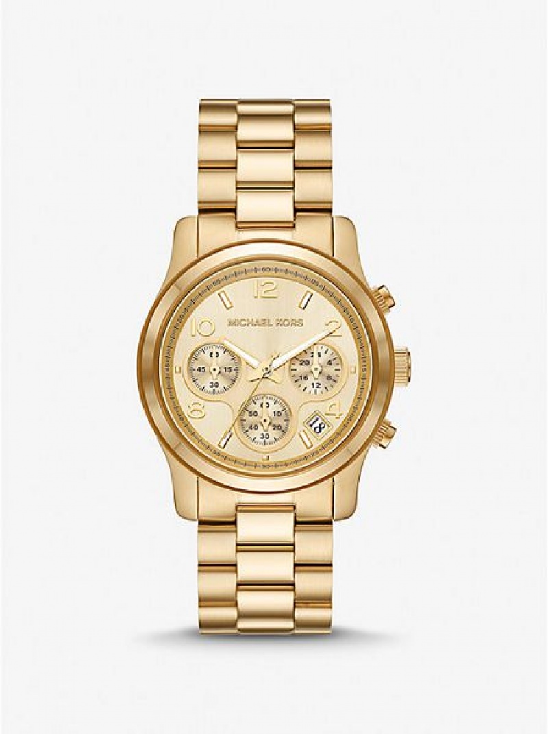 Michael Kors Runway Naisten Kellot Kultaiset | 947821-NRF