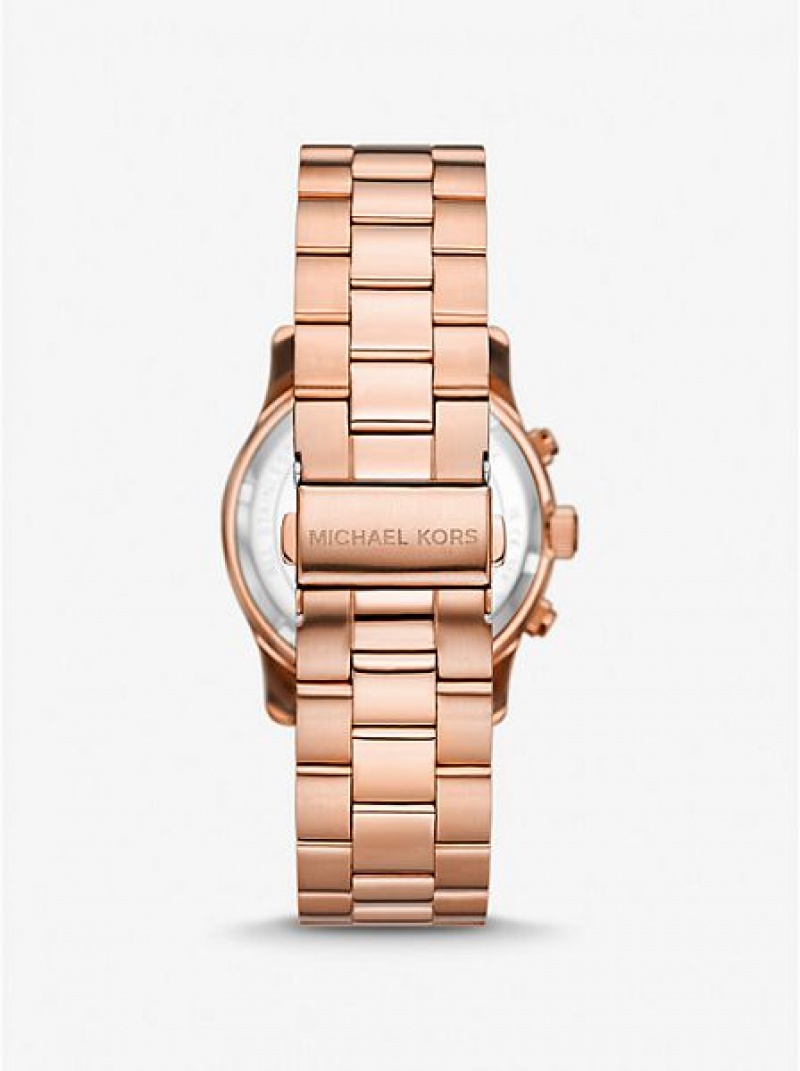 Michael Kors Runway Naisten Kellot Pinkki Kultaiset | 635407-MDU