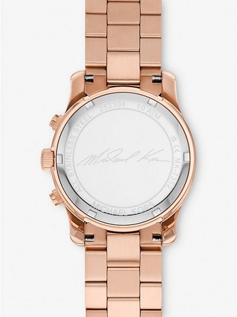 Michael Kors Runway Naisten Kellot Pinkki Kultaiset | 635407-MDU