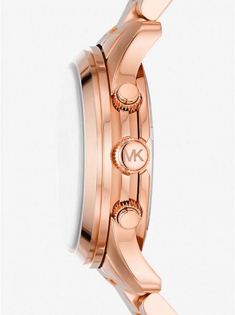 Michael Kors Runway Naisten Kellot Pinkki Kultaiset | 438962-IQW