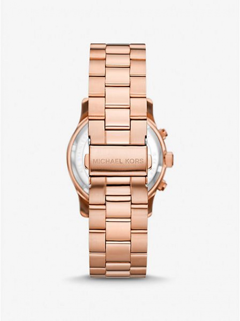 Michael Kors Runway Naisten Kellot Pinkki Kultaiset | 438962-IQW